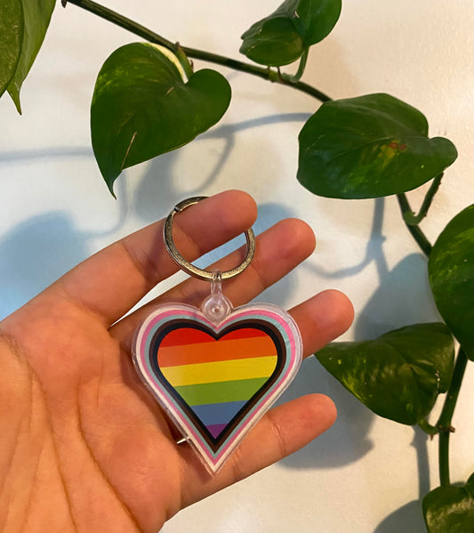 Pride Heart Keychain